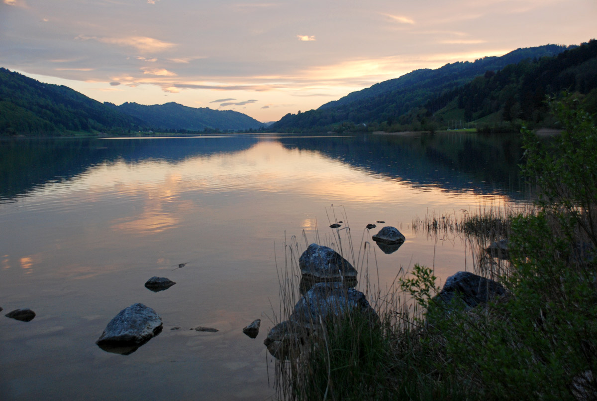 Sonnenuntergang am Alpsee