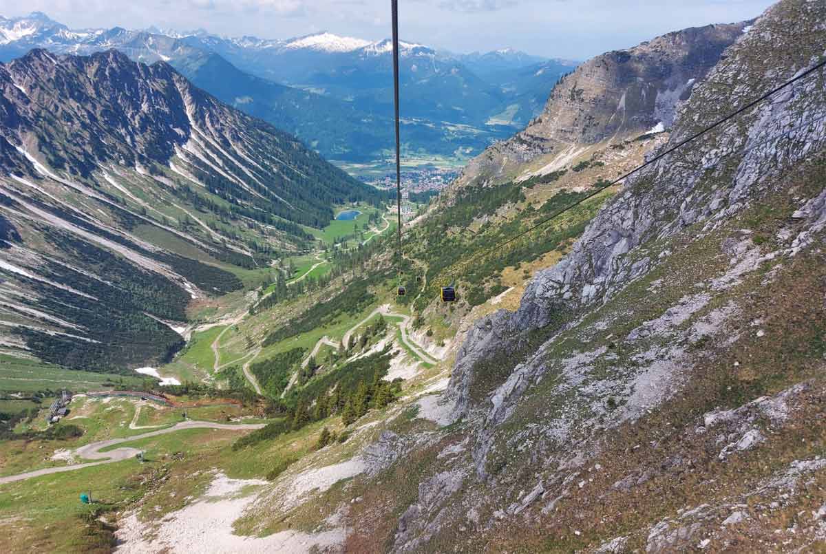 Panorama aus der Bergbahn
