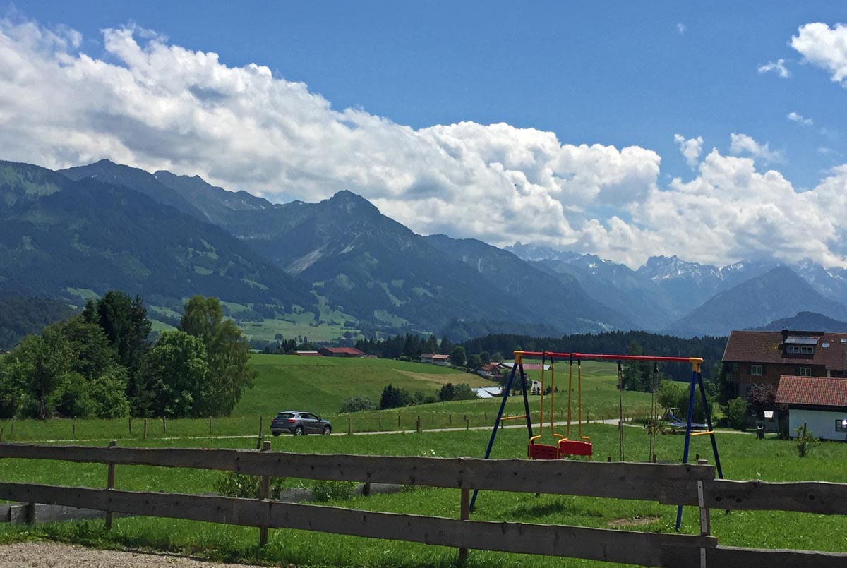 Aussicht mit Spielplatz